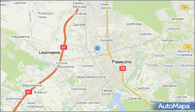 mapa Stara Iwiczna, Stara Iwiczna na mapie Targeo